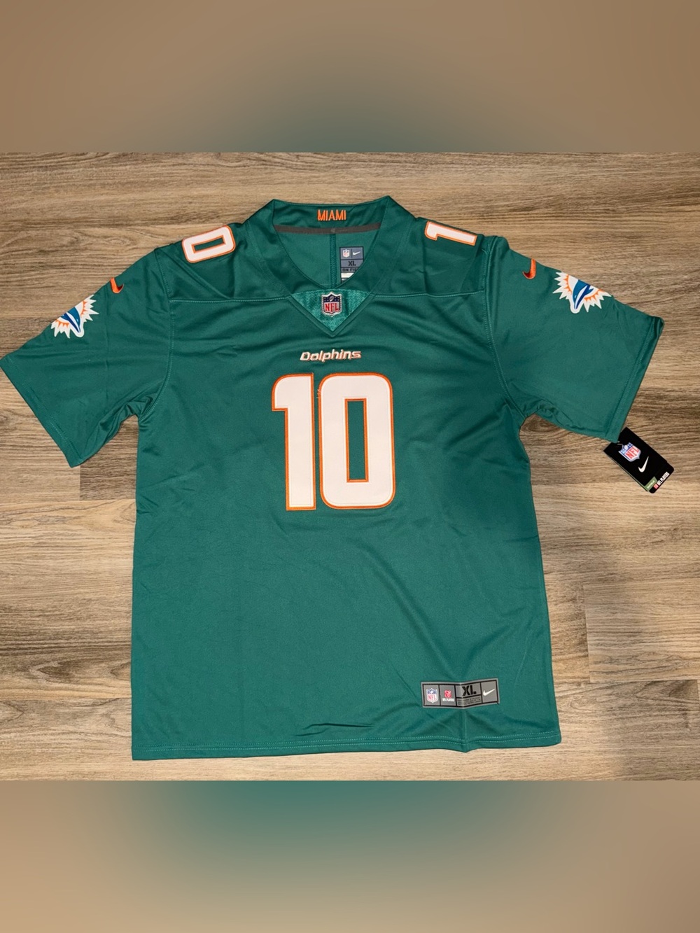 Nike Miami Dolphins #10 Green and Orange Men’s Jersey